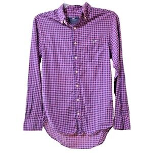 Vineyard Vines Mens Slim Fit Tucker Button Front Shirt Checked Plaid Size Small